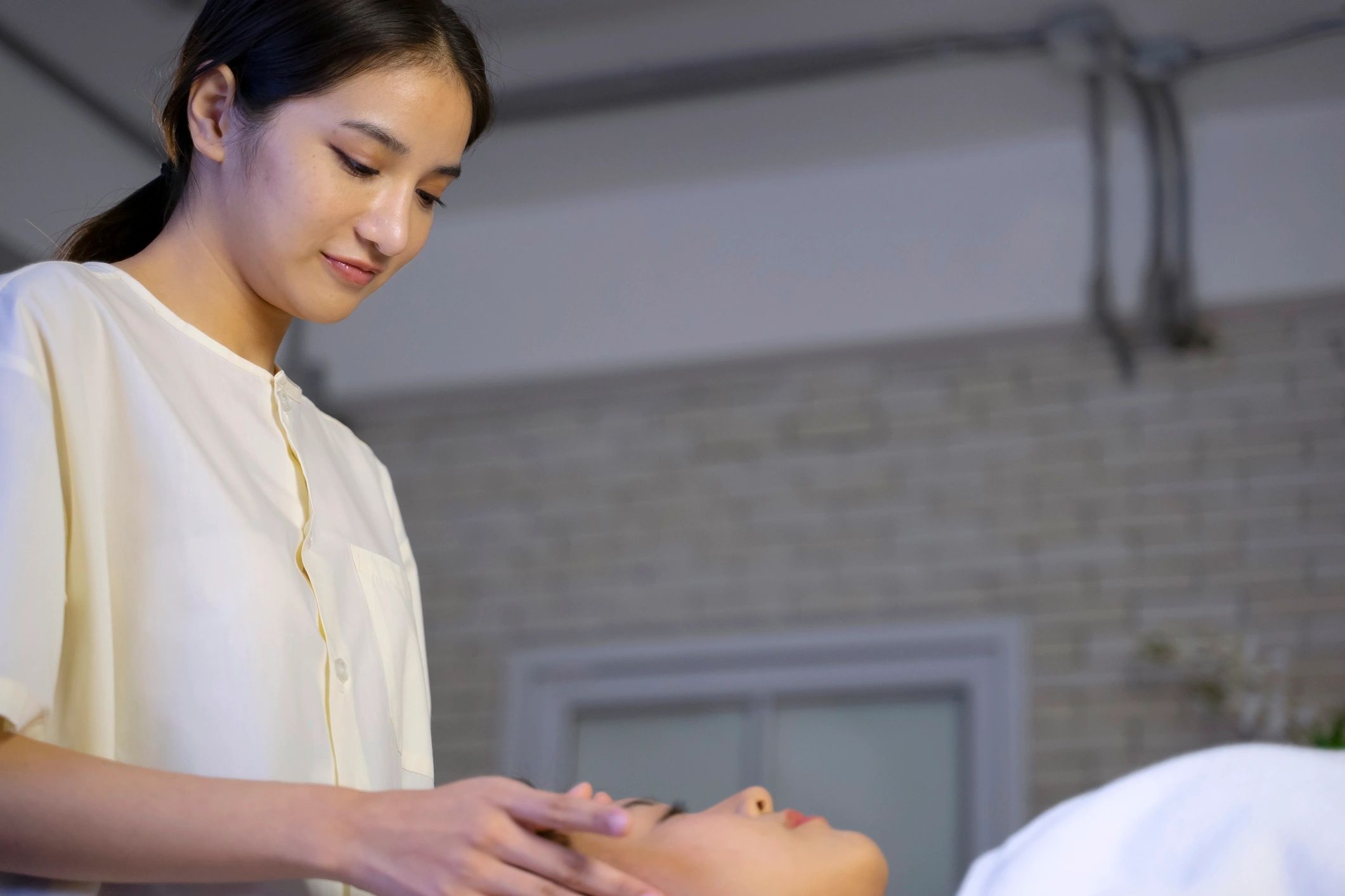 Professional skincare consultation in a spa setting