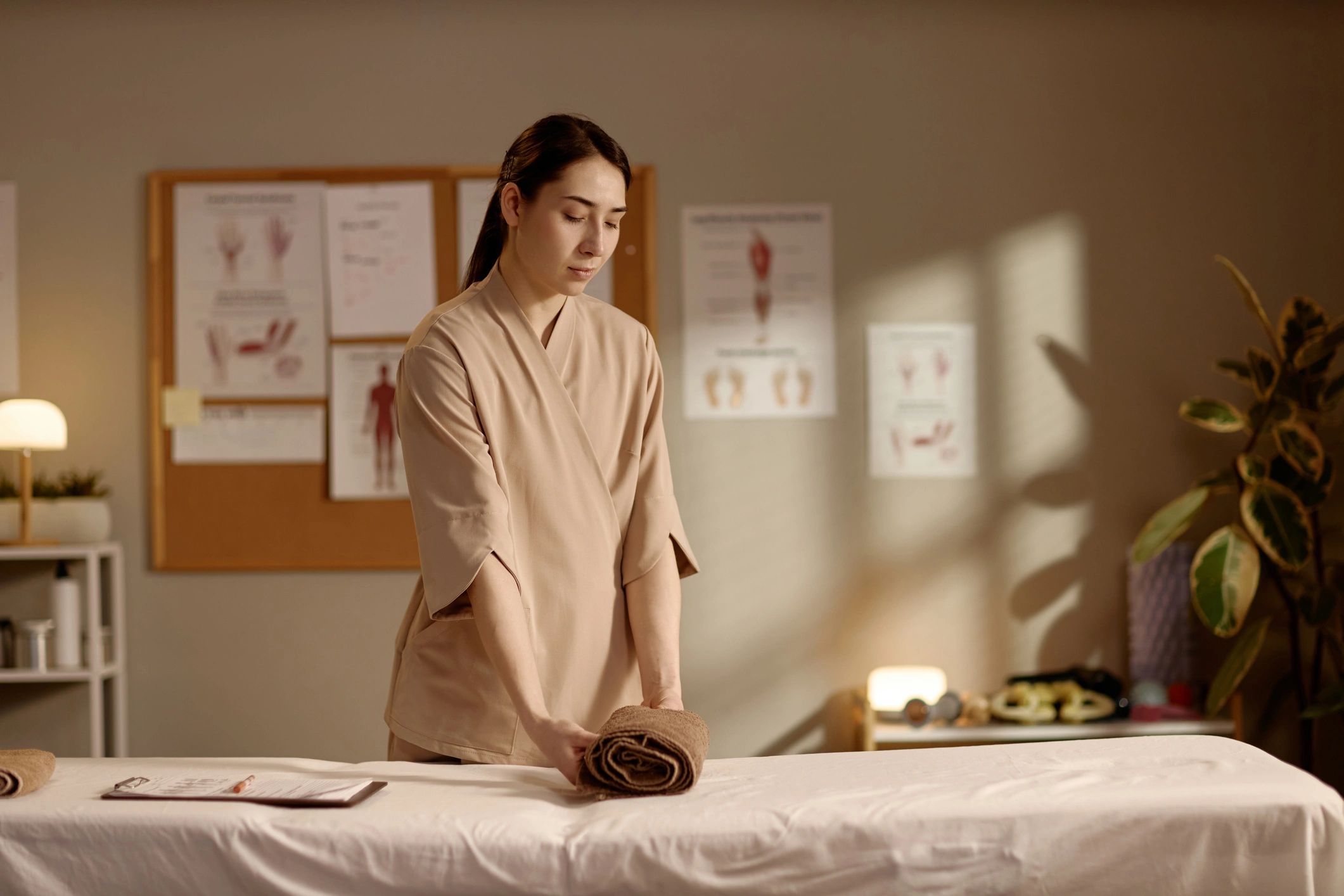 Prepared wellness treatment room