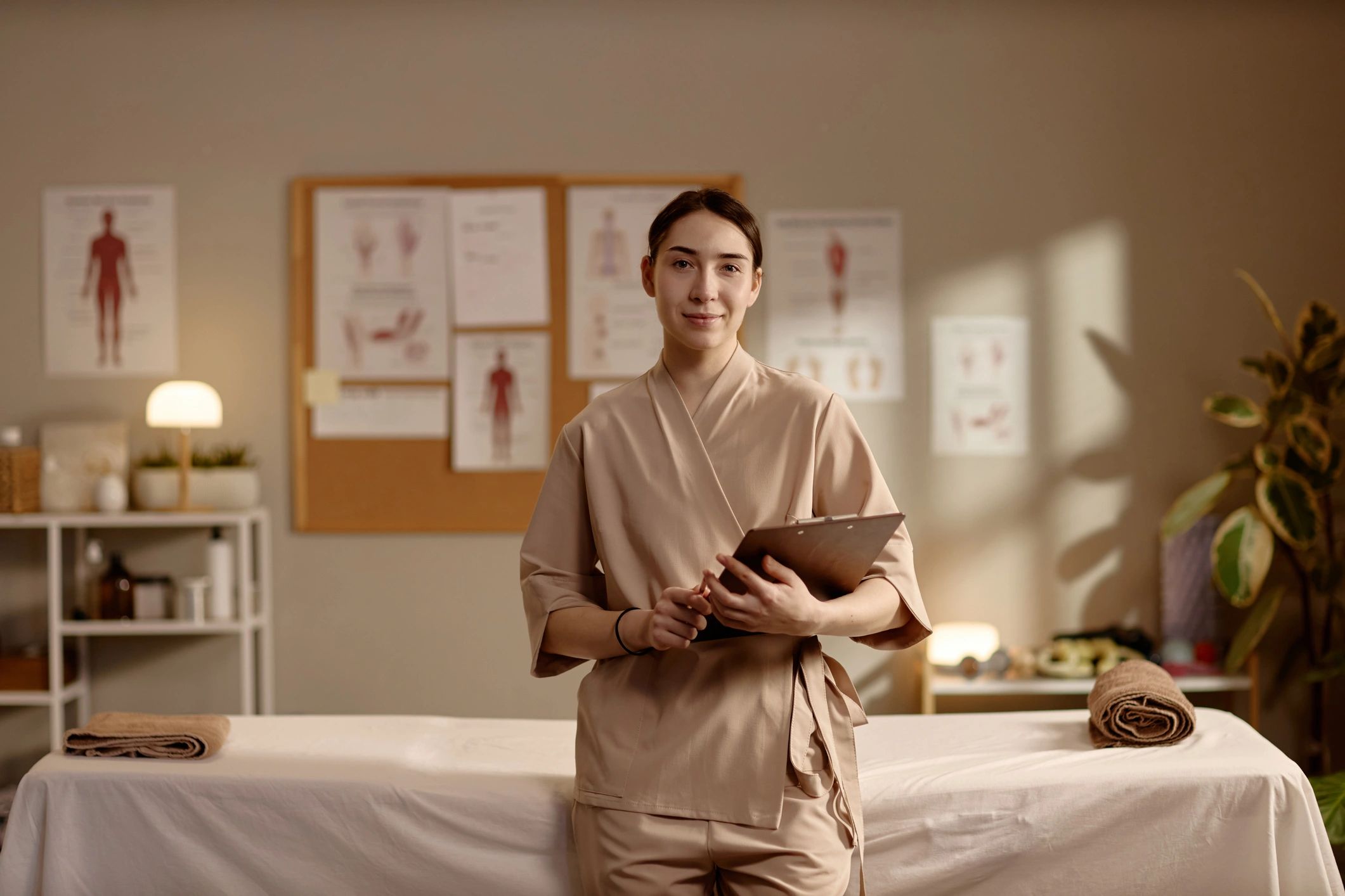 Professional wellness clinic consultation setting